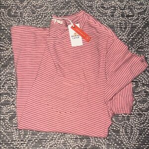 Men’s Marine Layer Pink and Black Striped Tee